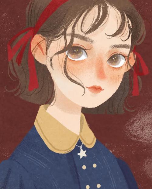 花和女孩 手绘 插画 头像 ins - 堆糖,美图壁纸兴趣