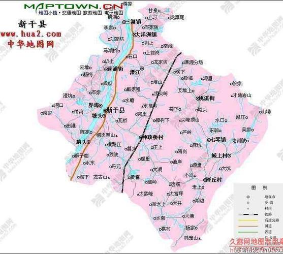 吉安新干县地图全图,吉安新干县地图高清版下载 - .