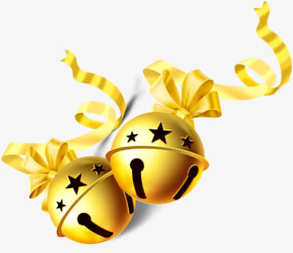 手绘金色铃铛可爱