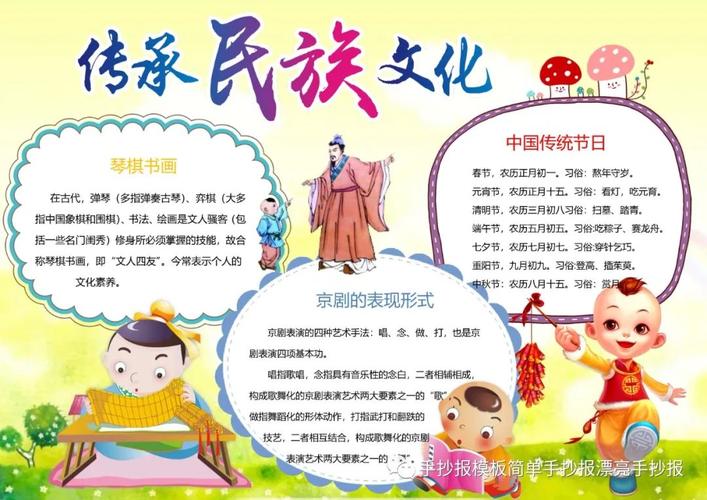 弘扬民族文化手抄报模板精选