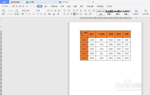 如何在wps中给文档表格绘制斜线