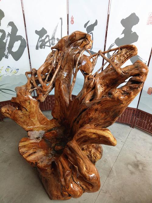 天然整体树根椅子根雕靠背椅\根雕茶几茶台配凳子原木根雕太师椅