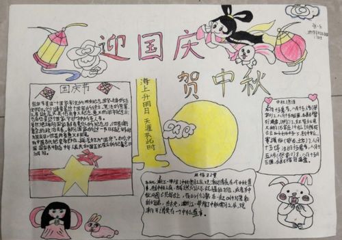 第一小学进校校区举行"迎中秋庆国庆"学生手抄报作品展