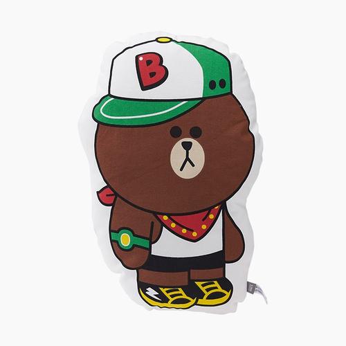 海外line friends rangers hiphop 熊大造型抱枕