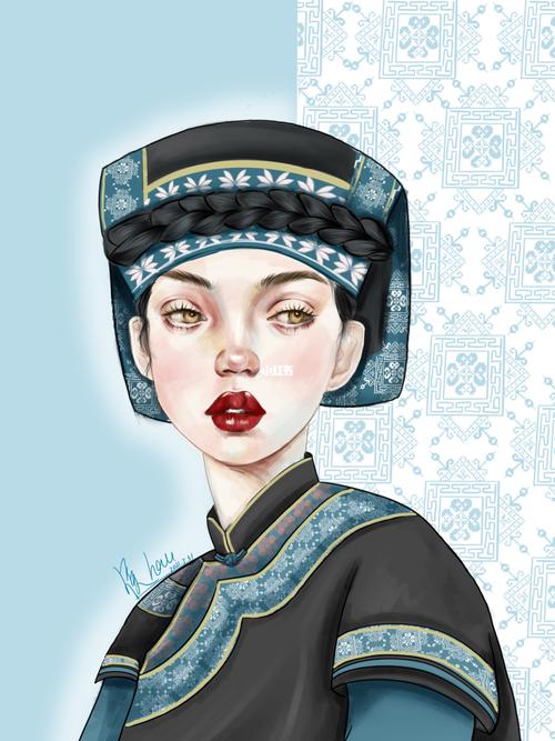 少数民族风插画/布依族_插画_我的插画分享_人文_绘画