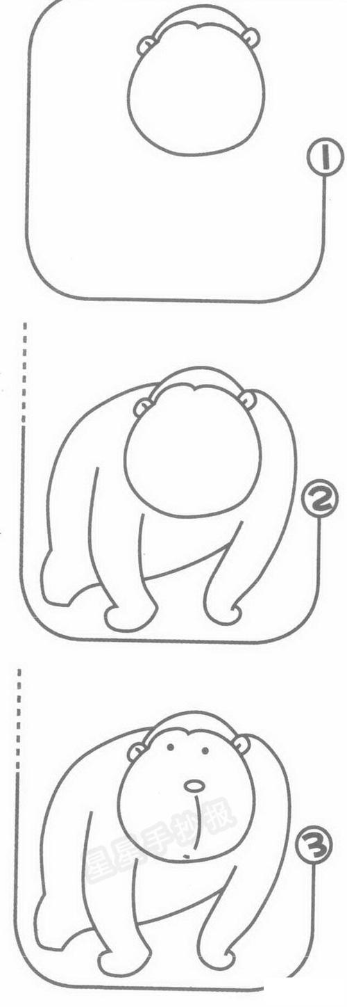 大猩猩简笔画怎么画