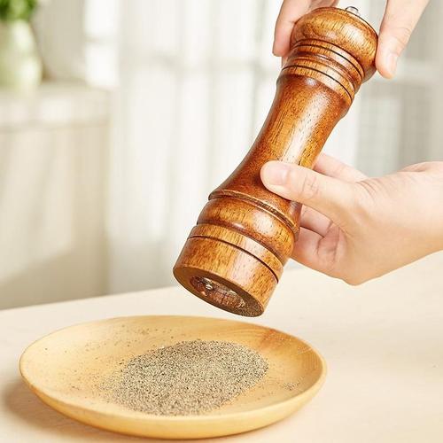 实木手动胡椒研磨器西餐胡椒粉不锈钢研磨器陶瓷芯_7