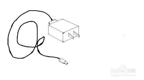 如何用画图软件画一根手机充电器