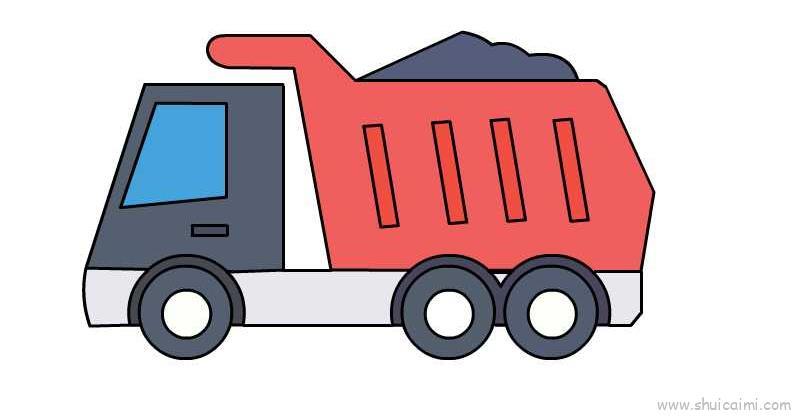 工程车儿童画怎么画工程车简笔画简单