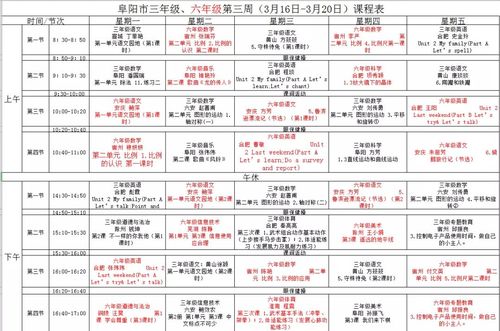 安徽阜阳中小学"空中课堂"课程表完整版公布(3月16日