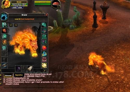 【高清图】 《魔兽世界》4.2资料片小德变身火焰豹图1