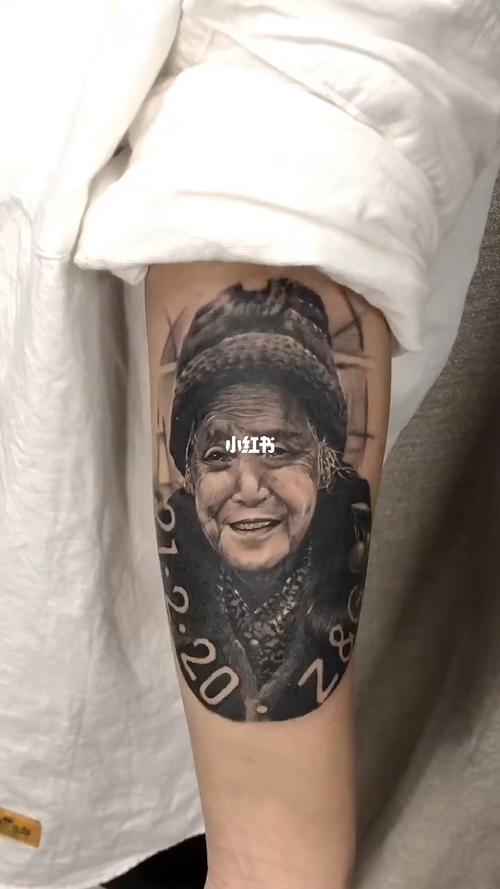 纪念奶奶_纹身_肖像纹身_美妆_彩妆