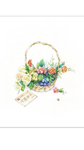 色彩 水彩 手绘 铅笔 彩铅 彩色 可爱 插画 艺术 动漫(画) 黑白 植物