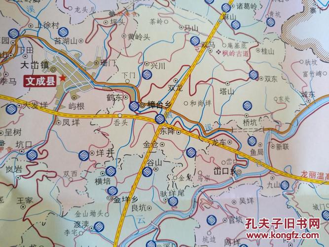 文成县经济交通旅游图 文成地图 文成县地图 文成交通