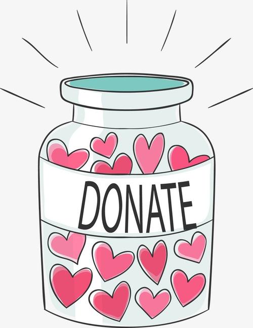 慈善插画 爱心糖果 瓶子 粉色 蓝色