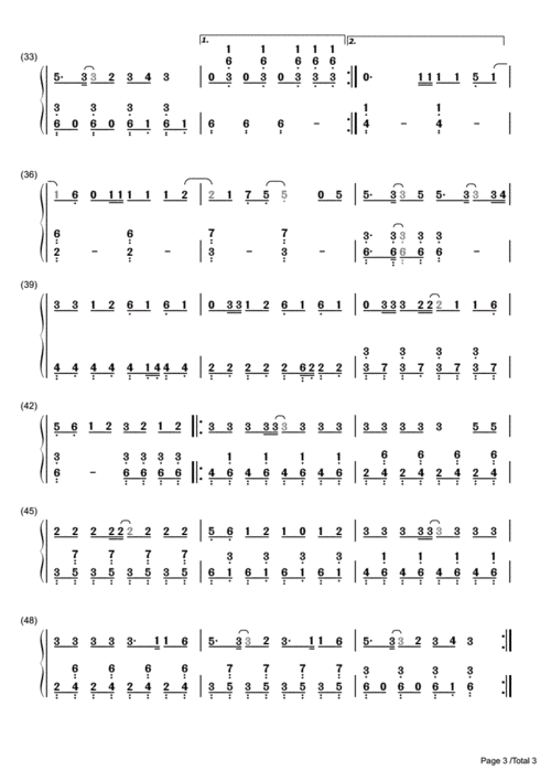 gee少女时代简谱数字谱钢琴谱pdf3页