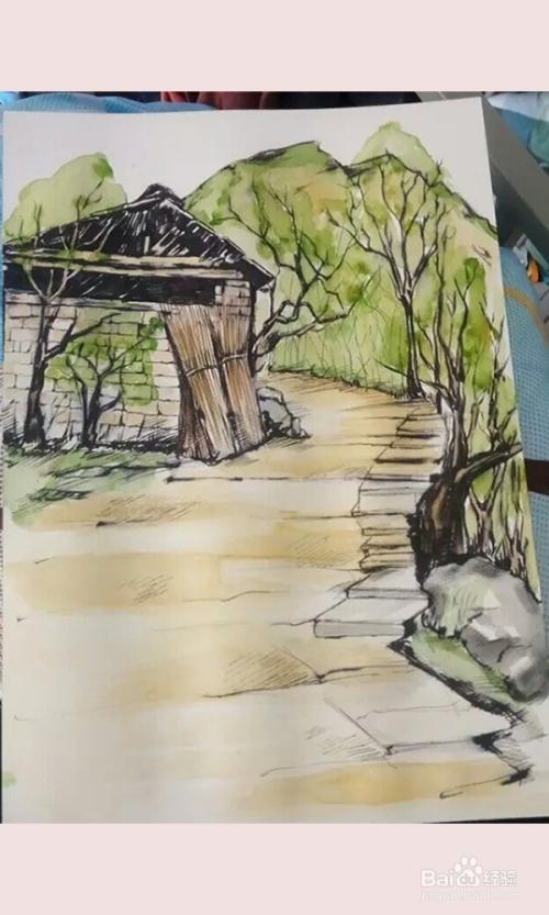 如何画好风景写生之太行山风景速写