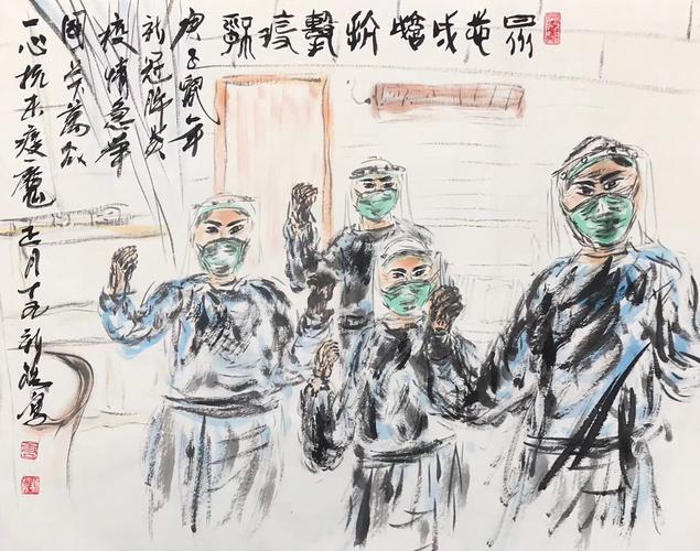 中国知名写意花鸟画家唐新路先生第二十六集(抗疫书画