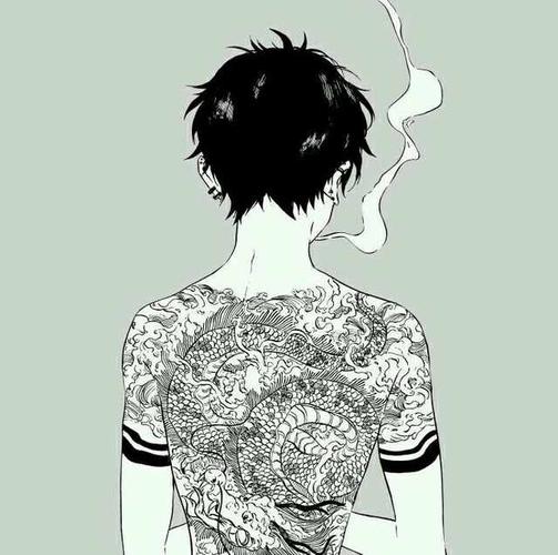 哪位大神能把这个动漫头像后的纹身p掉