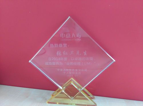 2013年11月通过gcfp中意理财规划师认证 2013年中意陕分年度新人王