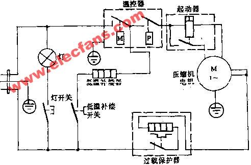 西冷牌bcd-162型电冰箱电路原理图