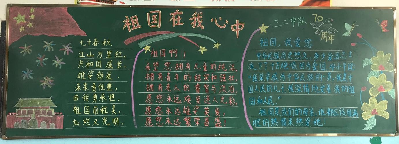 "祖国在我心中"黑板报评比