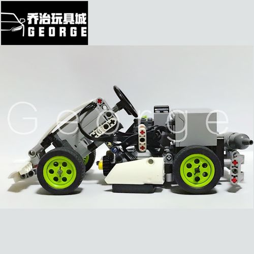 moc设计卡丁车遥控车改装兼容乐高积木拼装玩具车电动