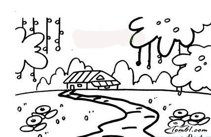 林间小溪图片_简笔画图片_少儿图库_中国儿童资源网