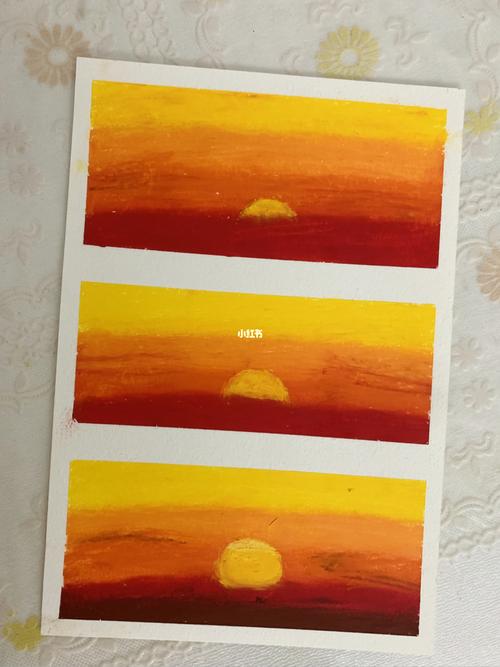 日出93_日出_油画棒_文化_绘画