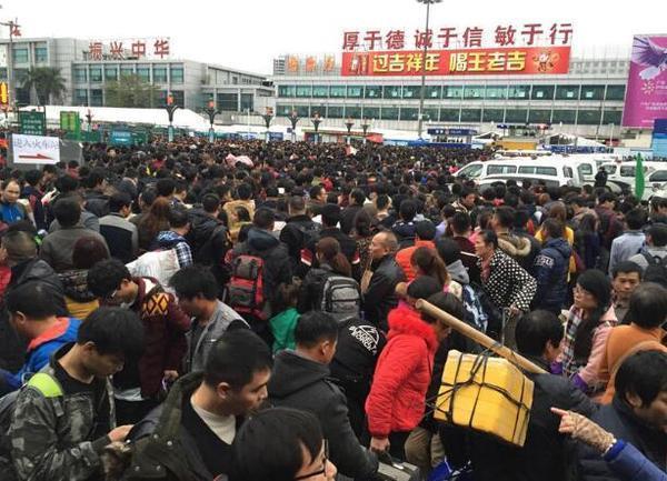 广州火车站震撼图片春运大军哪去了