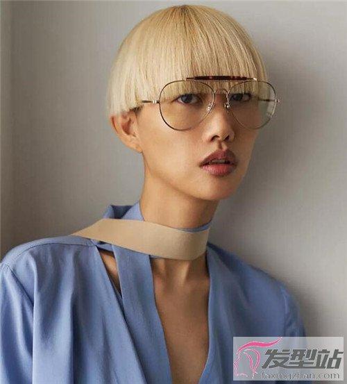 高颧骨女生发型锅盖头酷炫a到爆