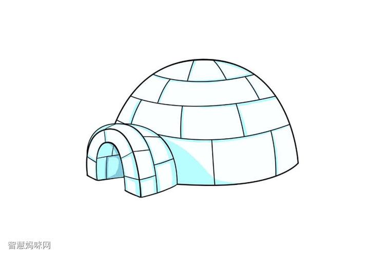 爱斯基摩人的冰屋怎么画