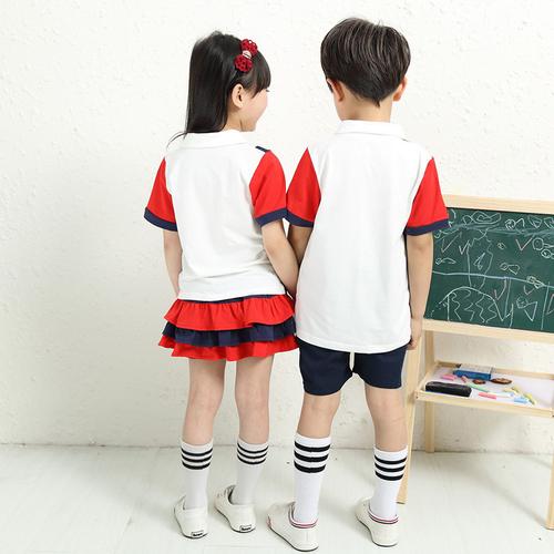 2016新款幼儿园园服夏装全棉儿童校服小学生班服运动休闲套.