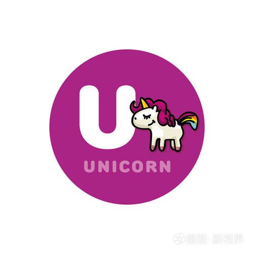 字母 u. 独角兽