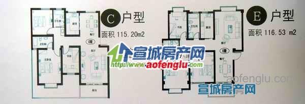 港湾花园户型图 - 宣城房产网 www.aofenglu.com