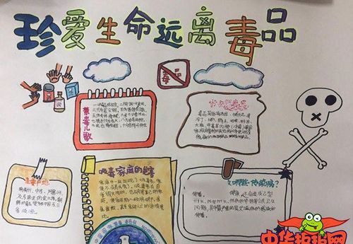 禁毒手抄报字少又漂亮珍爱生命远离毒品