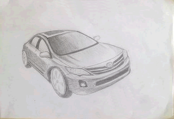 汽车-素描图集图片_儿童素描_少儿图库_中国儿童