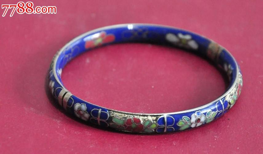 珐琅手镯银掐丝