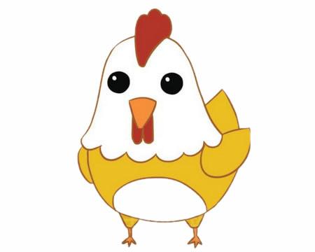 小鸡简笔画步骤教程