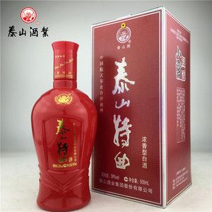 【买五赠一】泰山白酒泰山特曲酒红瓷39度500mlx1浓香型小窖佳酿