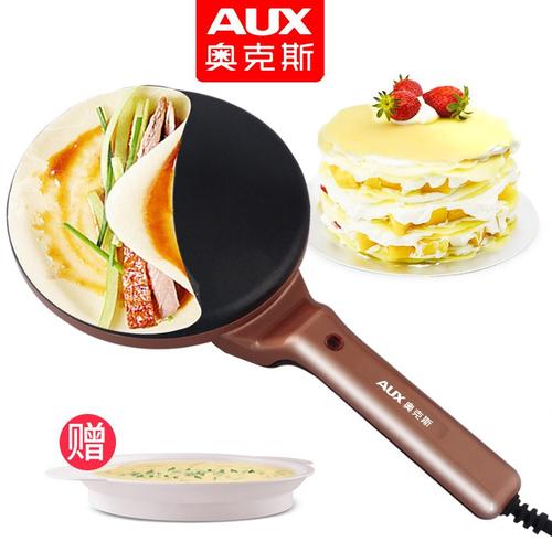 奥克斯薄饼机春卷皮千层皮烙饼锅全自动家用春饼机小型烙饼机神器视频