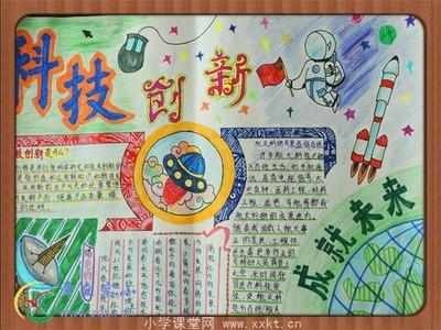六年级学生科技节手抄报优秀展示作品6幅-手抄-120kb