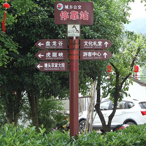 不锈钢景区方向指示牌户外公园方向标识牌工程建设广告牌定制