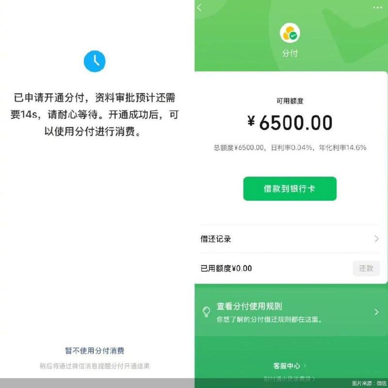 微信"分付"灰度上线借款功能,腾讯金融再进一步