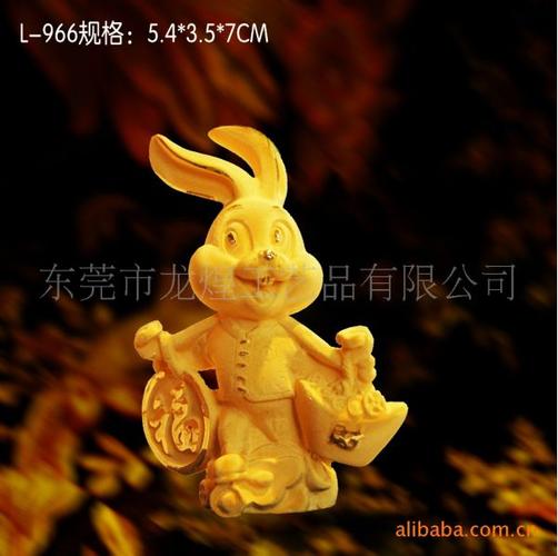 绒沙金 摆件工艺品 金兔系列 大展鸿图