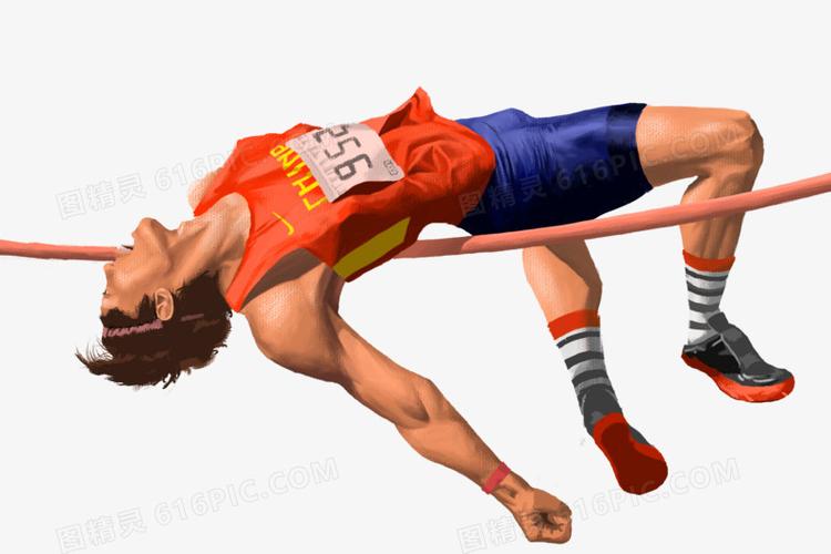 图精灵 免抠元素 卡通手绘 > 手绘写实运动员跳高免抠元素