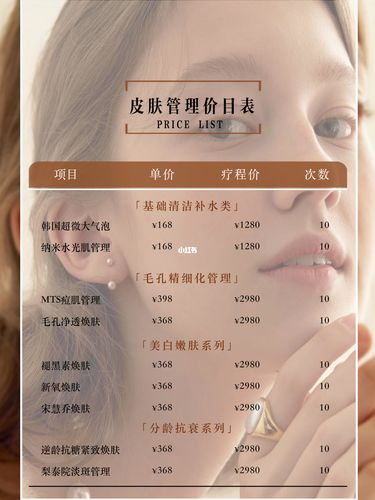 美业皮肤管理价目表海报设计_皮肤管理_海报设计_素材