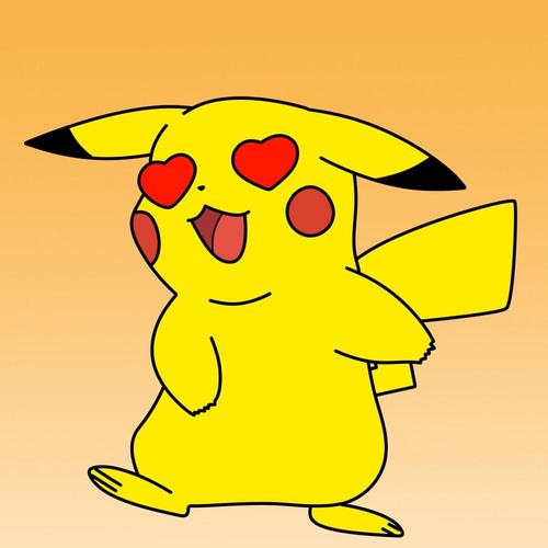 黄色皮卡丘系列可爱手绘头像