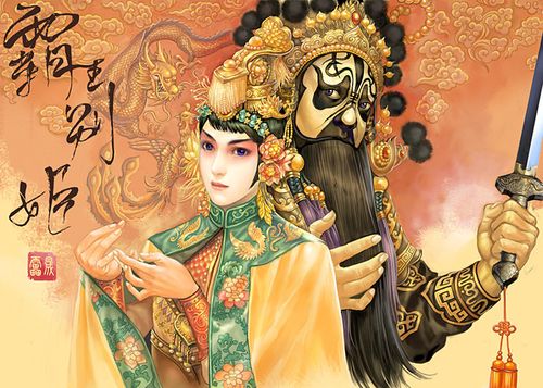 绘画佳作《霸王别姬》