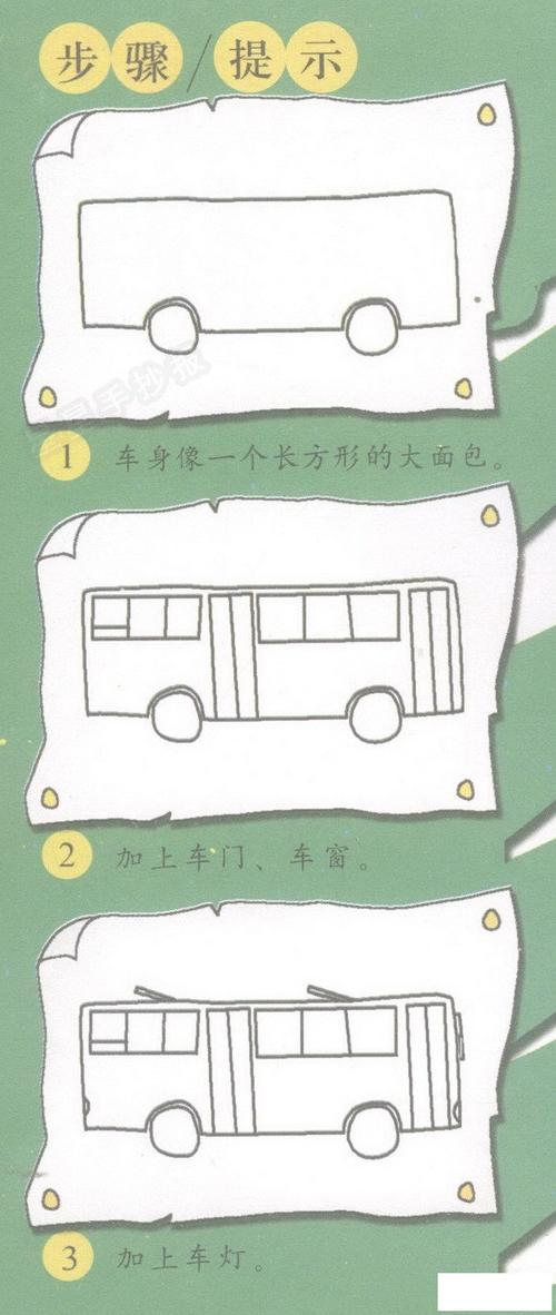 人物简笔画 公共汽车简笔画怎么画 星期天早晨,我乘上公交车到奶奶家